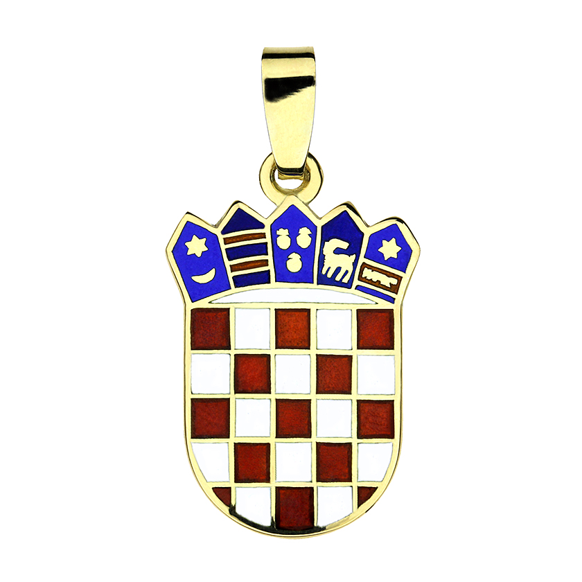Privjesak hrvatski grb u boji