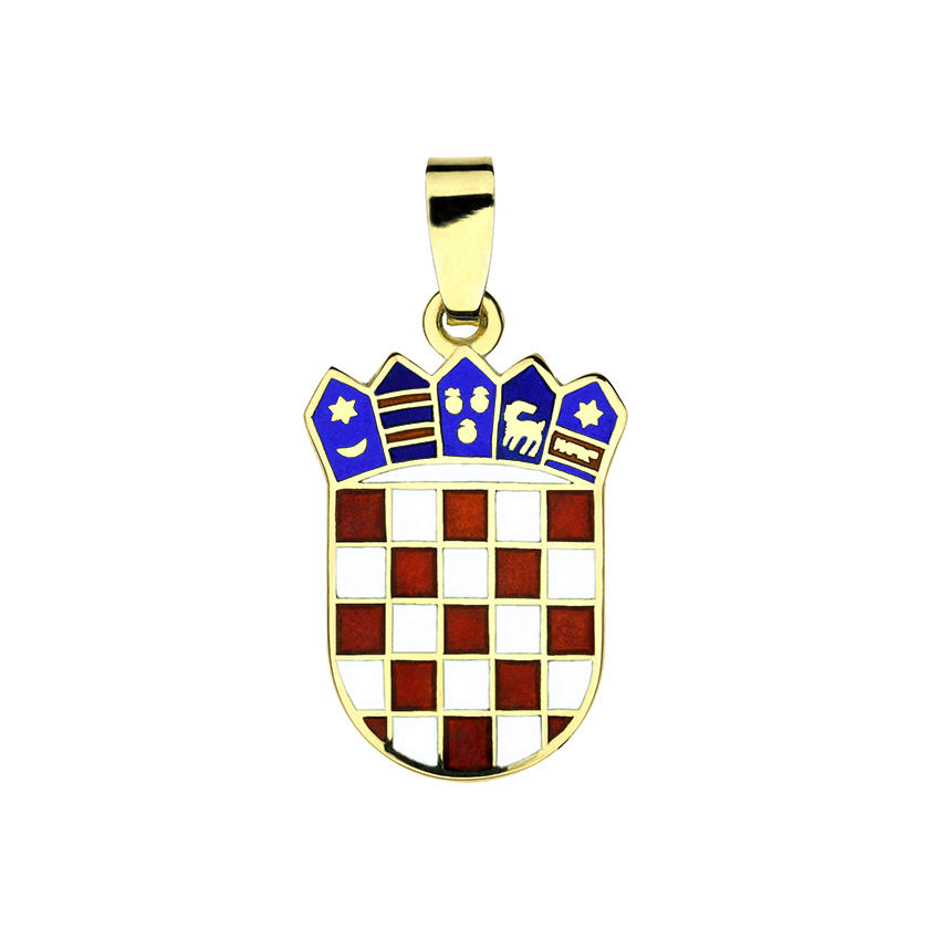 Privjesak hrvatski grb u boji
