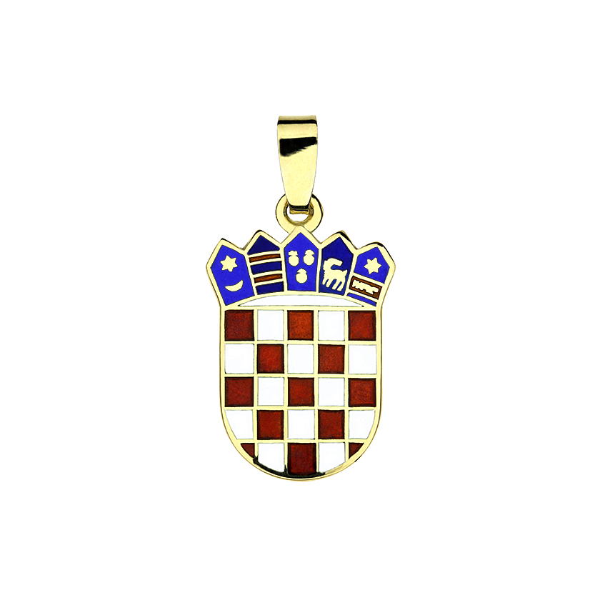 Privjesak hrvatski grb u boji