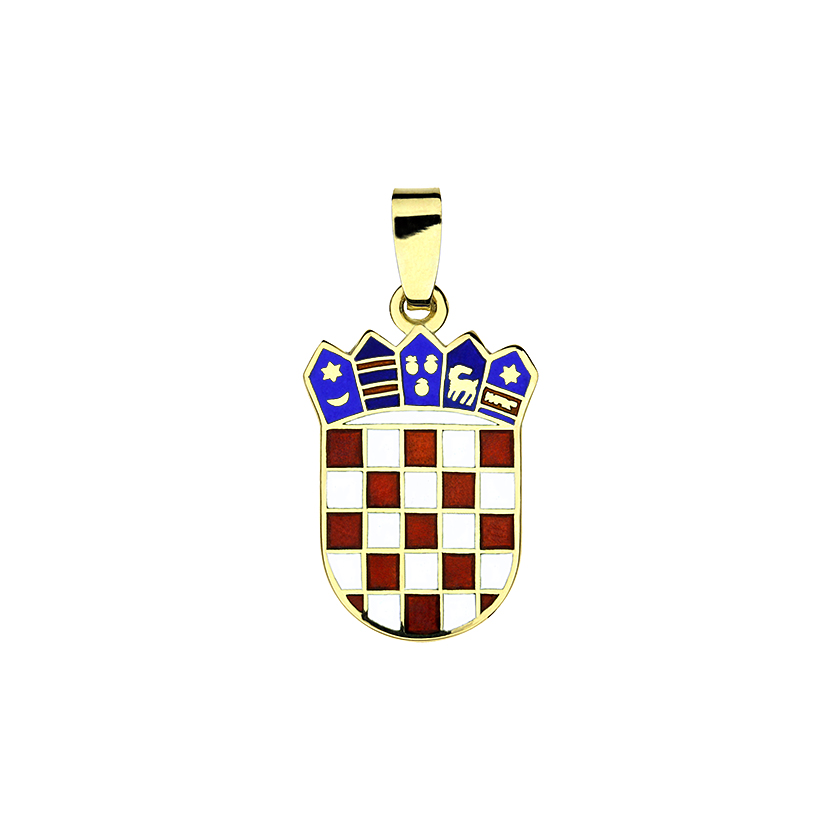 Privjesak hrvatski grb u boji