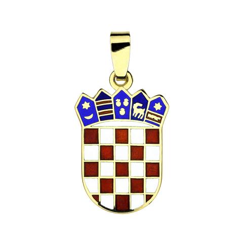 Privjesak hrvatski grb u boji