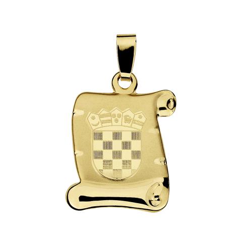 Privjesak papirus hrvatski grb